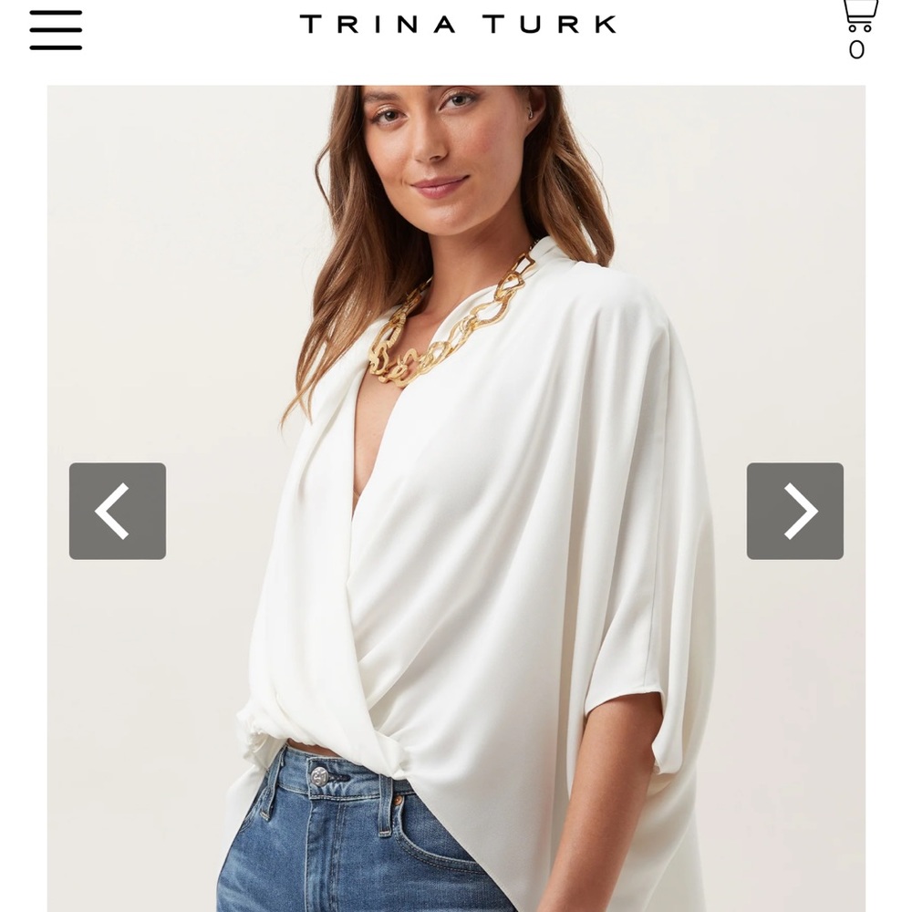 Lilac purple Trina Turk “concourse” top